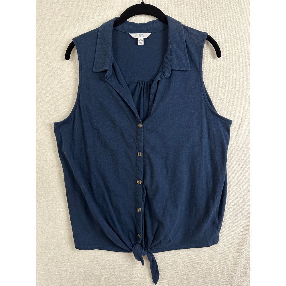 Time and Tru‎ Top Women's Extra Large Button Up Sleeveless